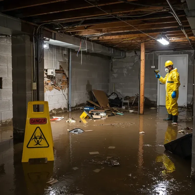 Flooded Basement Electrical Hazard in Prince William County, VA Property